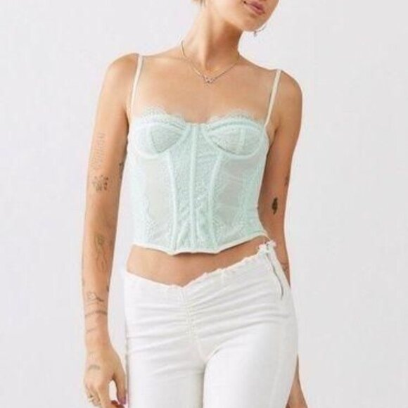 020 Urban Outfitters Out From Under Modern Love Corset Top NWOT Size XLarge - Picture 2 of 11